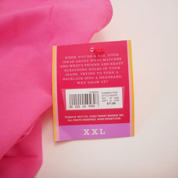 NWT Swell By Cynthia Rowley XXL Pink Babydoll Tank Top Embroidered Y2K Vintage - Picture 11 of 11